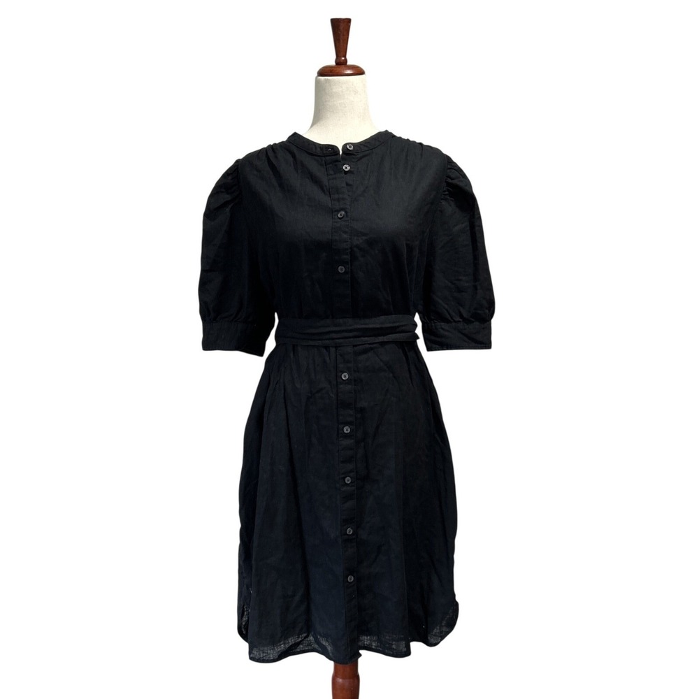 Gap Black Dress XL Tall Linen & Cotton Whimsigoth Goth Punk Minimalist Witchy